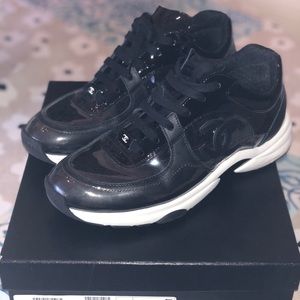 CHANEL vinyl/PVC trainers